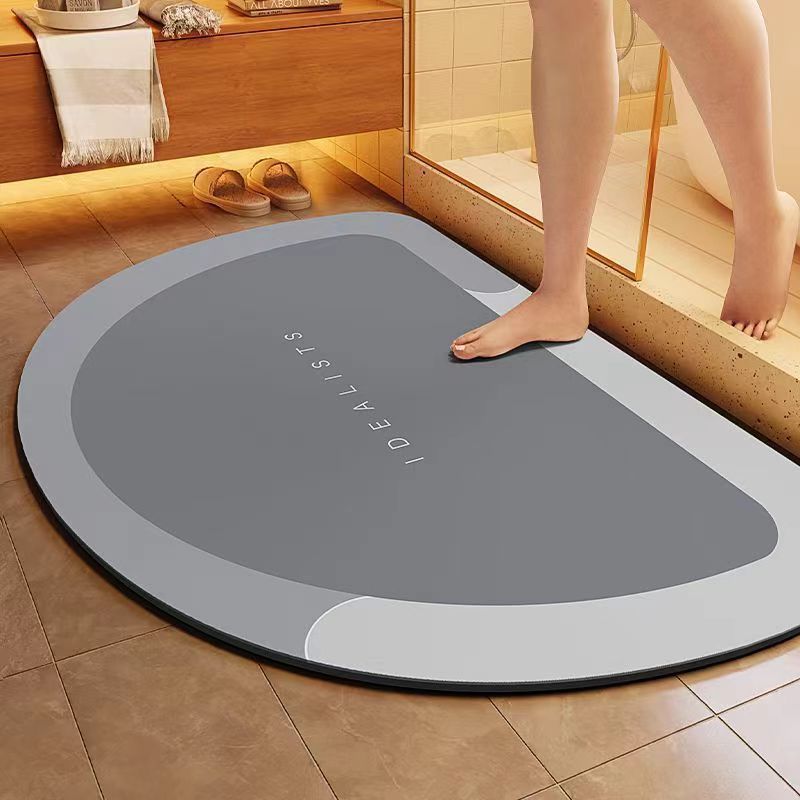 Minimalist Diatomaceous Earth Bathroom Mat For Quick Water Absorption And Drying photo 2
