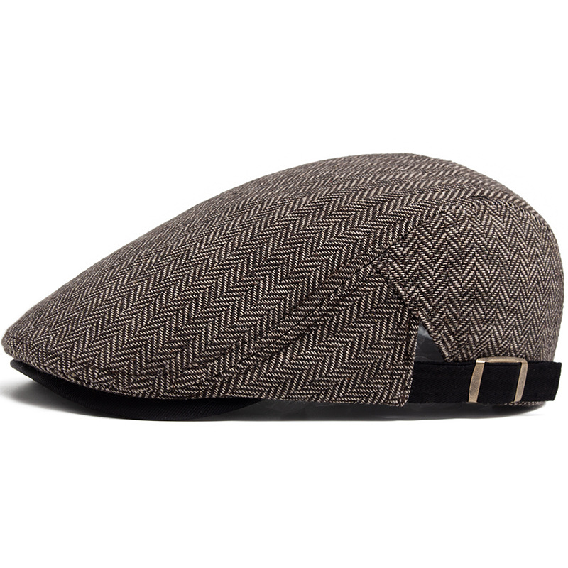 Mens Retro Herringbone Peaked Cap photo 3