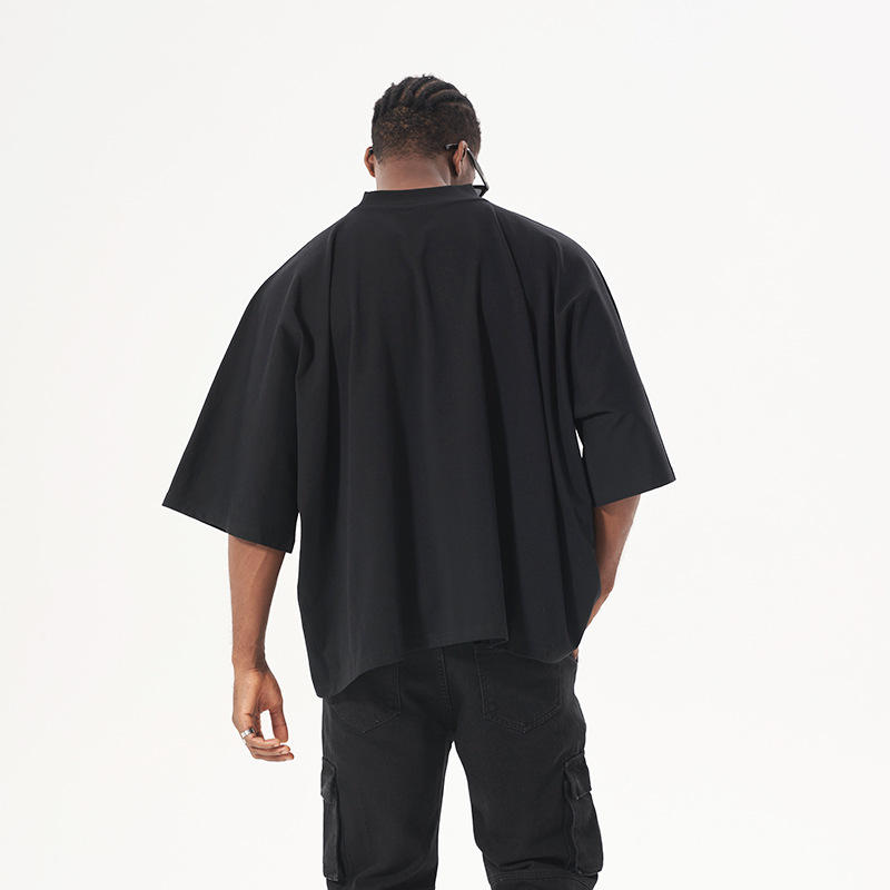 Men's Loose-fit Oversized Solid-color Top photo 4