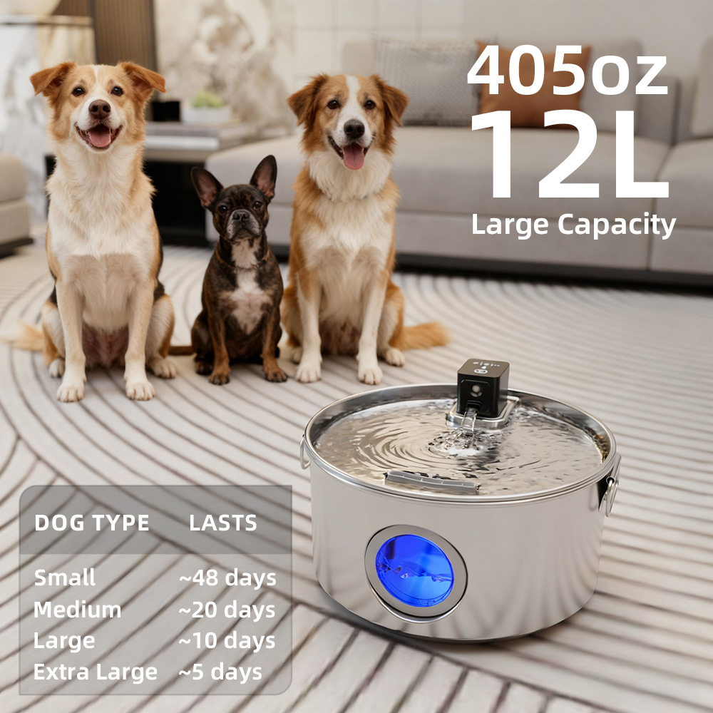 12L Stainless Steel Smart Pet Water Dispenser photo 1