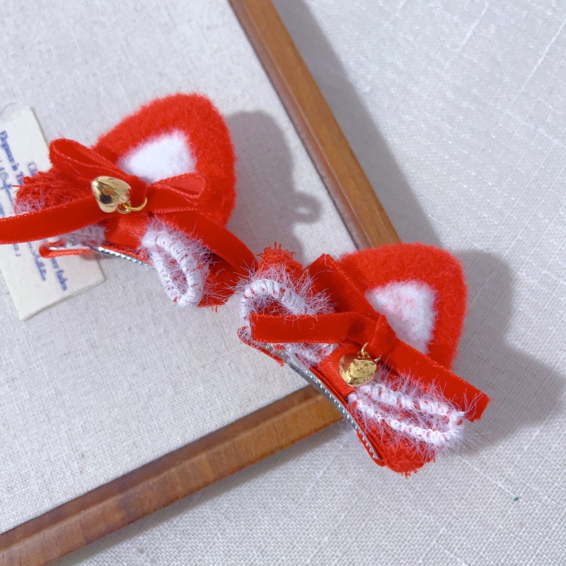 Cute Cat-ear Bow Hair Clip photo 6