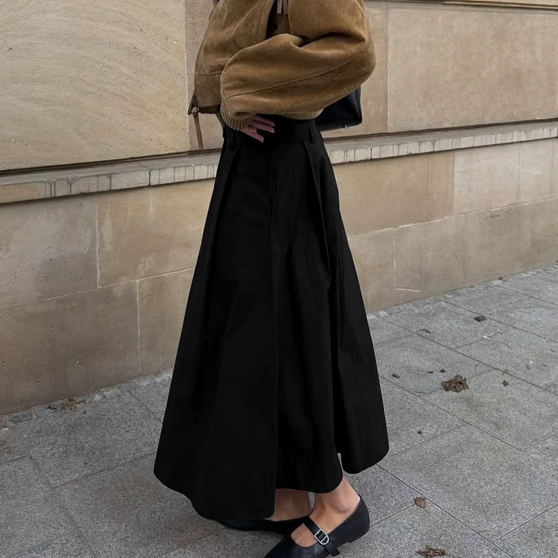 High-waisted Minimalist Slimming Midi Skirt For Women photo 4
