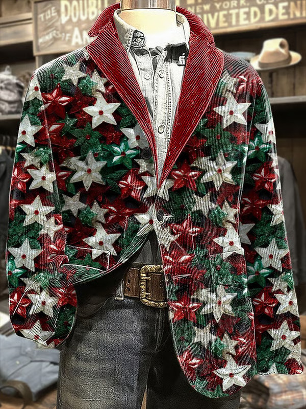 Christmas-themed Corduroy Suit With Pockets photo 4