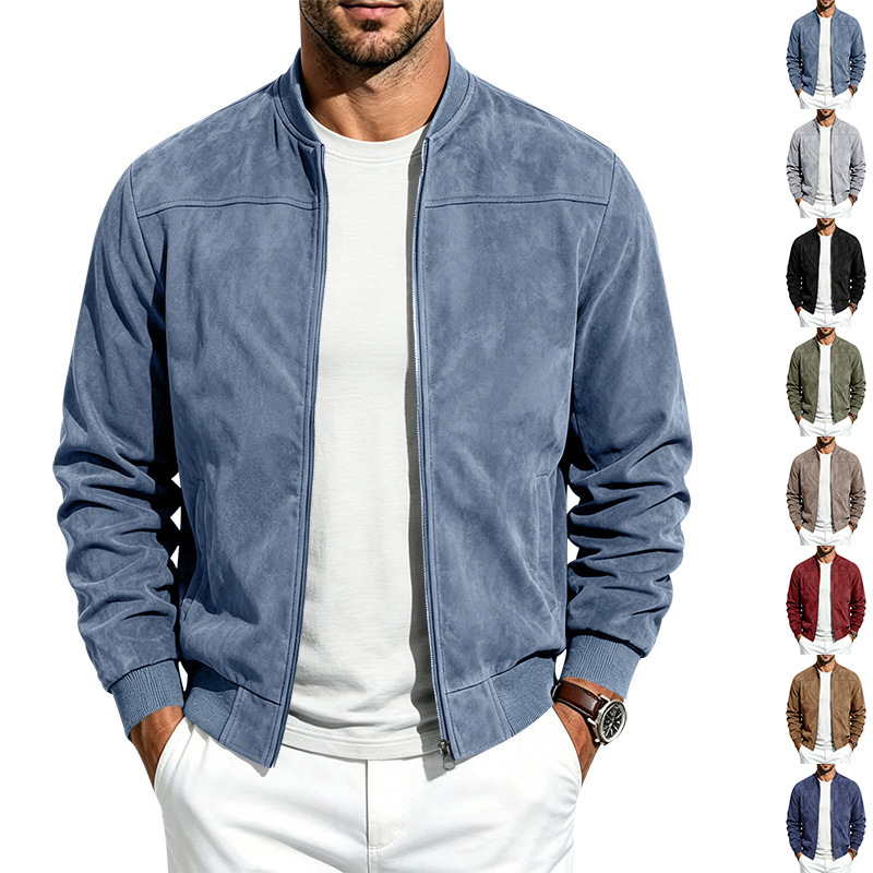 Suede Long-sleeve Zip-up Jacket photo 1