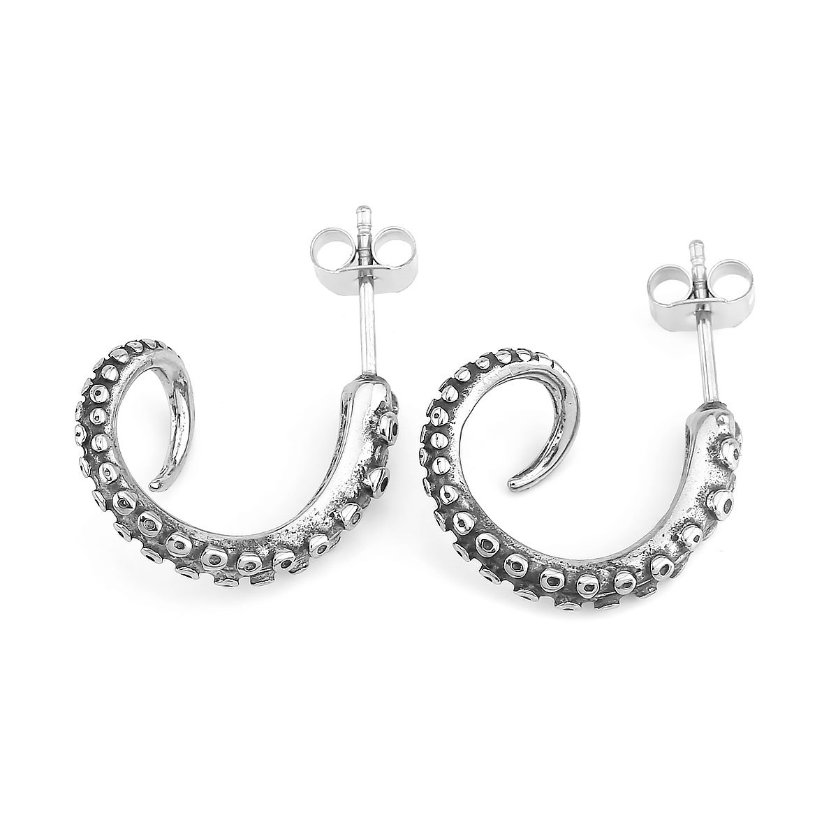 Stainless Steel Octopus Foot Stud Earrings photo 2