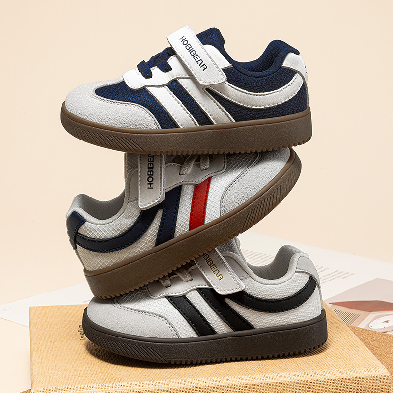 Kids Retro Wide-toe Casual Velcro Sneakers photo 1
