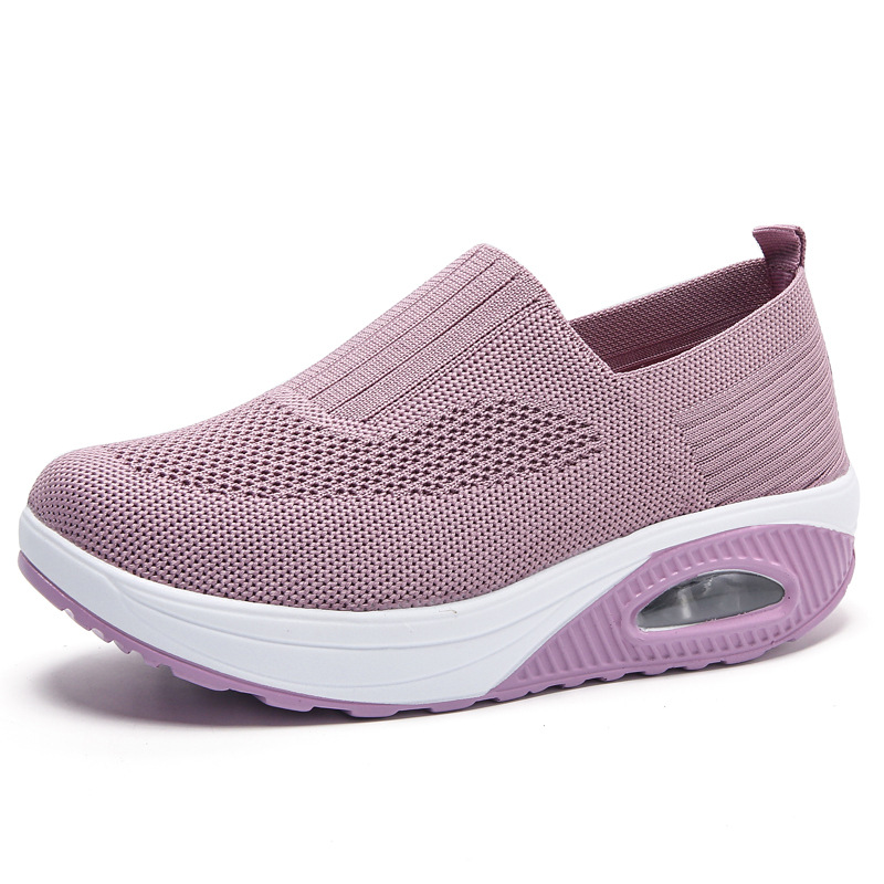 New Women's Leisure Sports Air Cushion Non-slip Flying Woven Women's Shoes photo 3