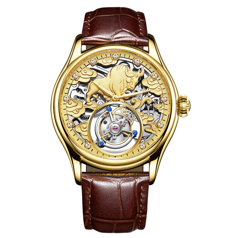 Double-sided Gemstone Glass Mechanical Watch photo 4
