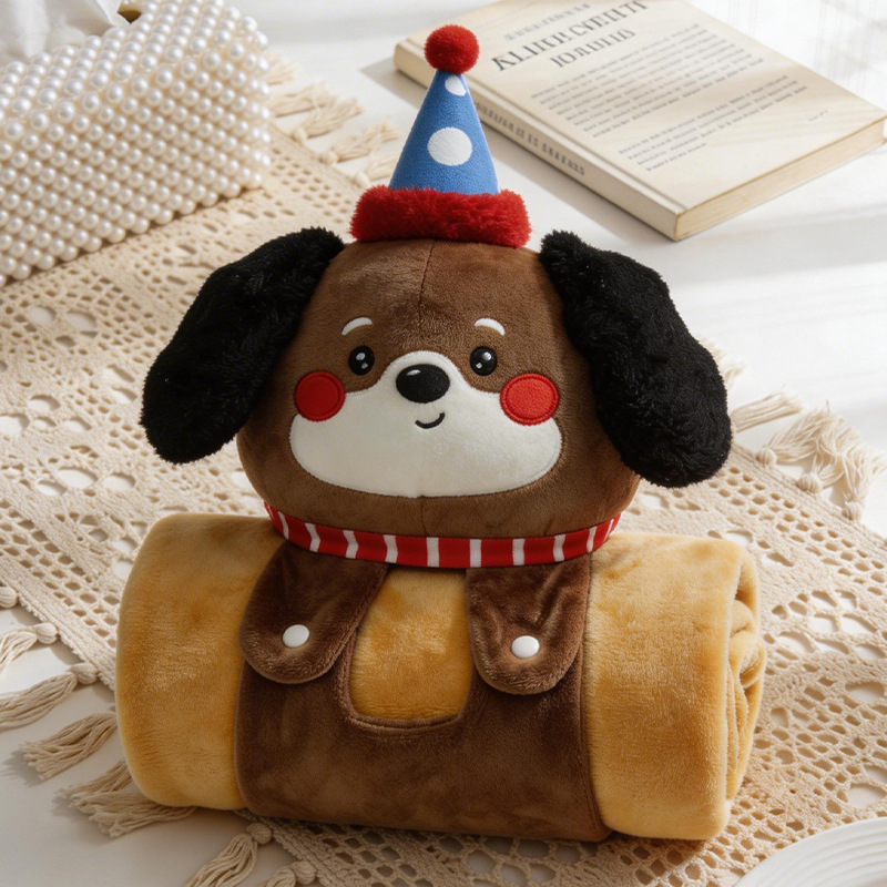 Cartoon 3D Nap Air-conditioning Blanket Roll photo 6