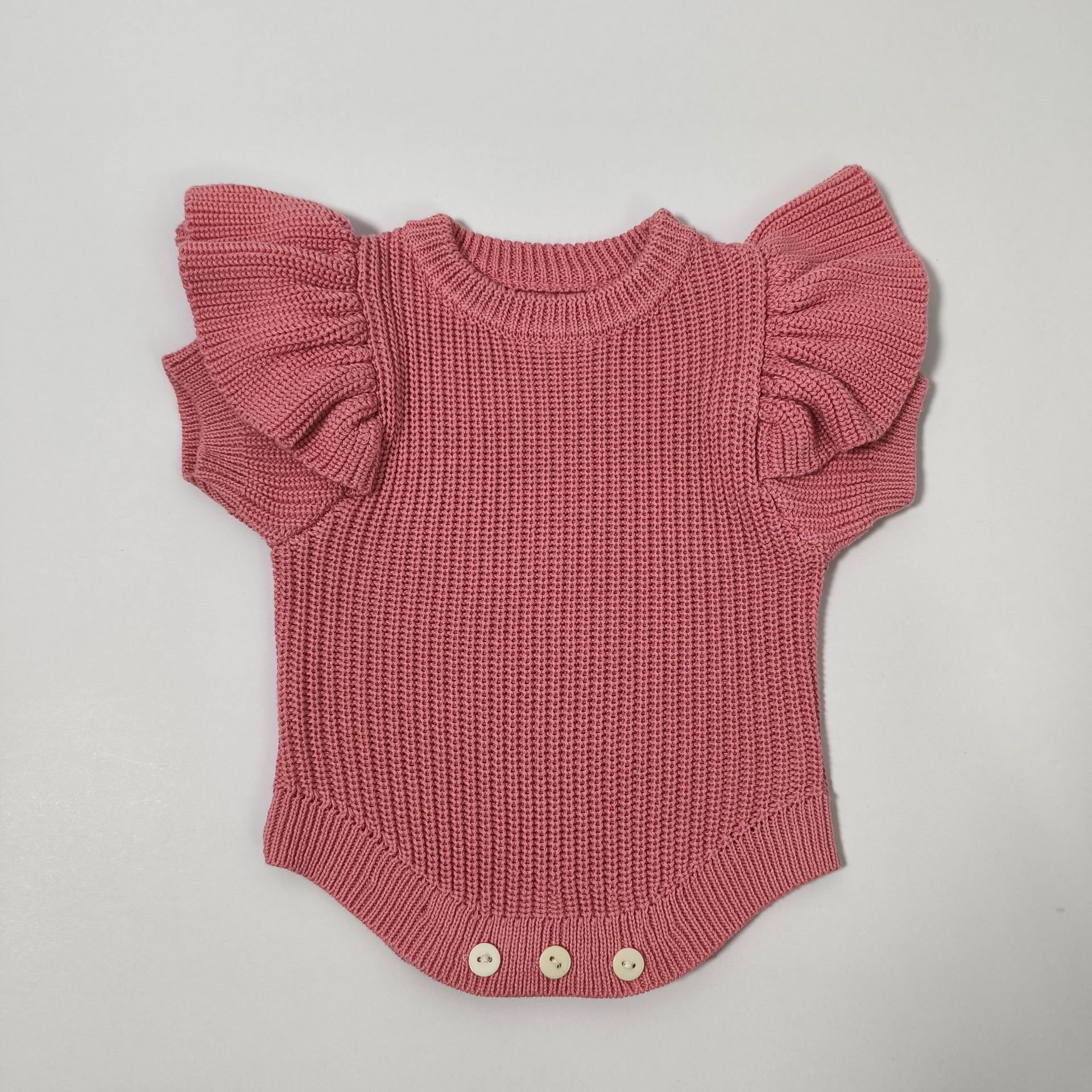 Instagram-style Baby Knitted Romper Autumnwinter Pure Cotton Warm Onesie photo 5