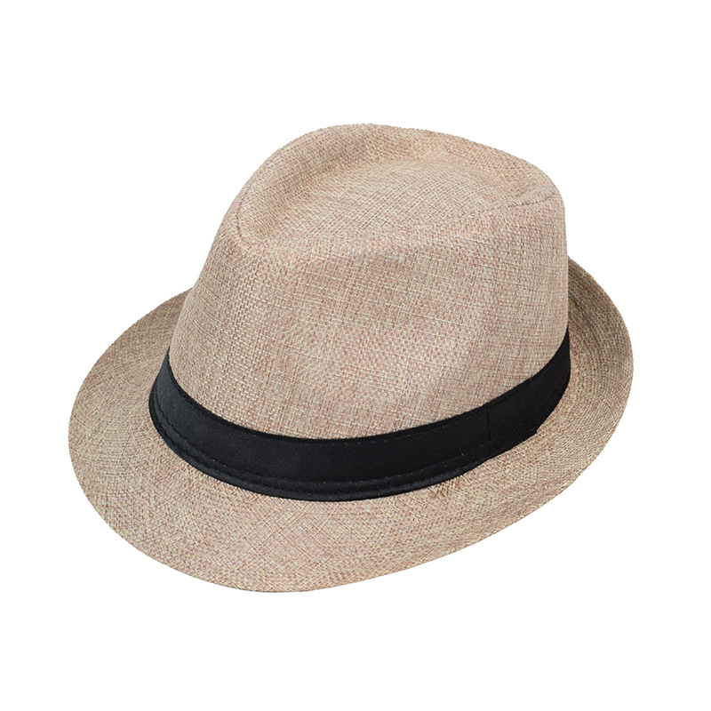Mens And Womens Jazz Hat British-style Linen Solid-color Top Hat photo 7