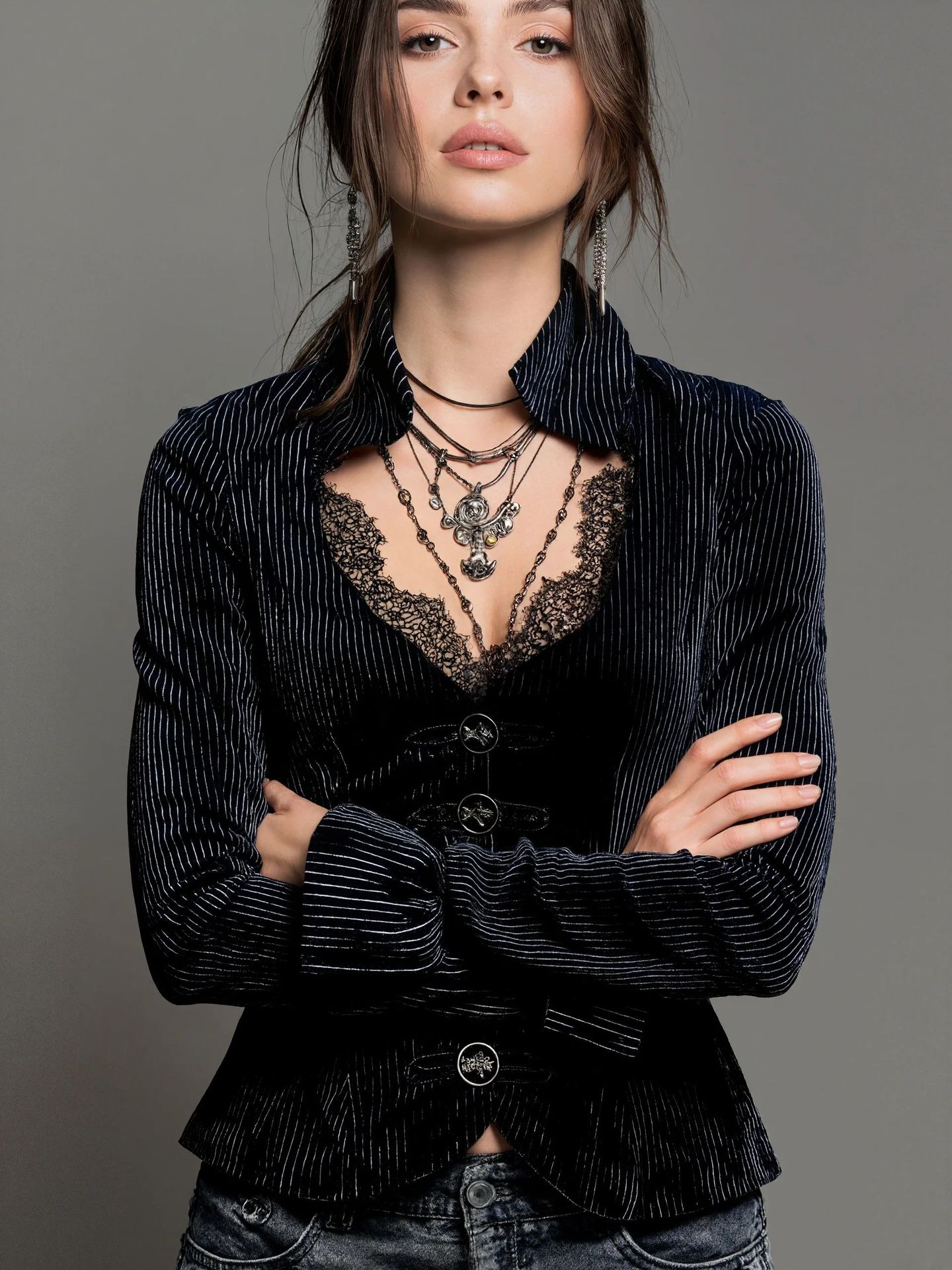 Women's V-neck Slim-fit Long-sleeve Top New Style photo 4