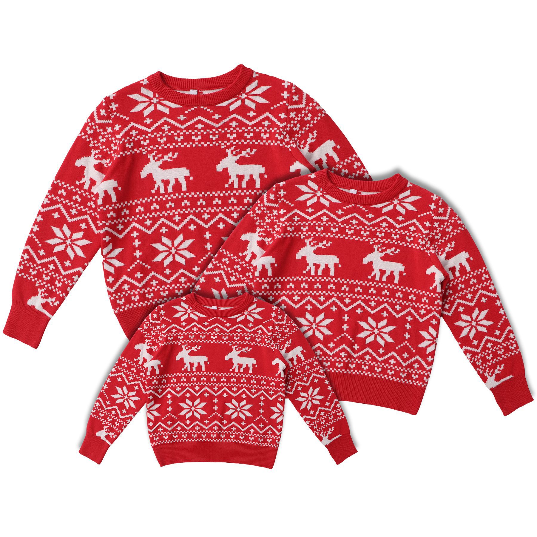 Women's Christmas Round Neck Loose Long Sleeves Sweater photo 4
