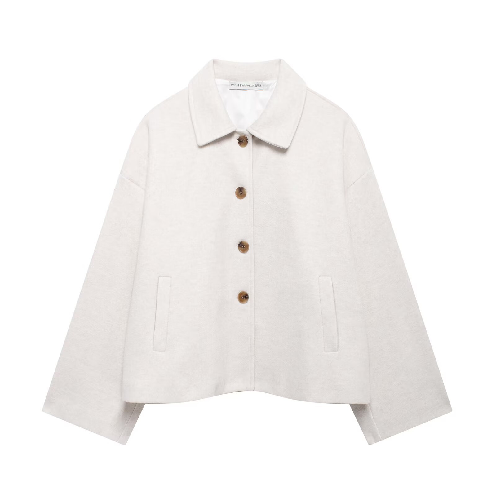 Women's Short Notched-collar Wool Coat photo 3