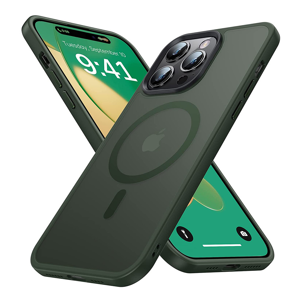 Phone Case Frosted Skin Feeling Inner Airbag Drop-resistant Applicable Iphone15pro Max Magnetic Protective Shell photo 5