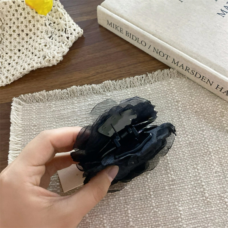 Dark Green Rose Hair Clip Stylish And High-end photo 3