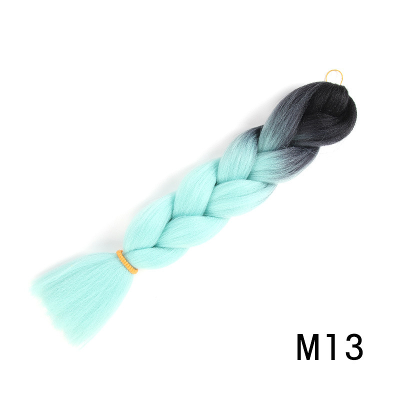 African Dyed Wig Braids Two-tone Ombre Synthetic Dreadlocks photo 6