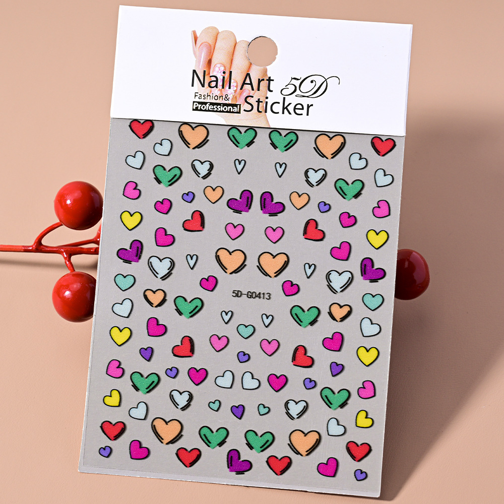 5D Embossed Nail Art Stickers photo 5