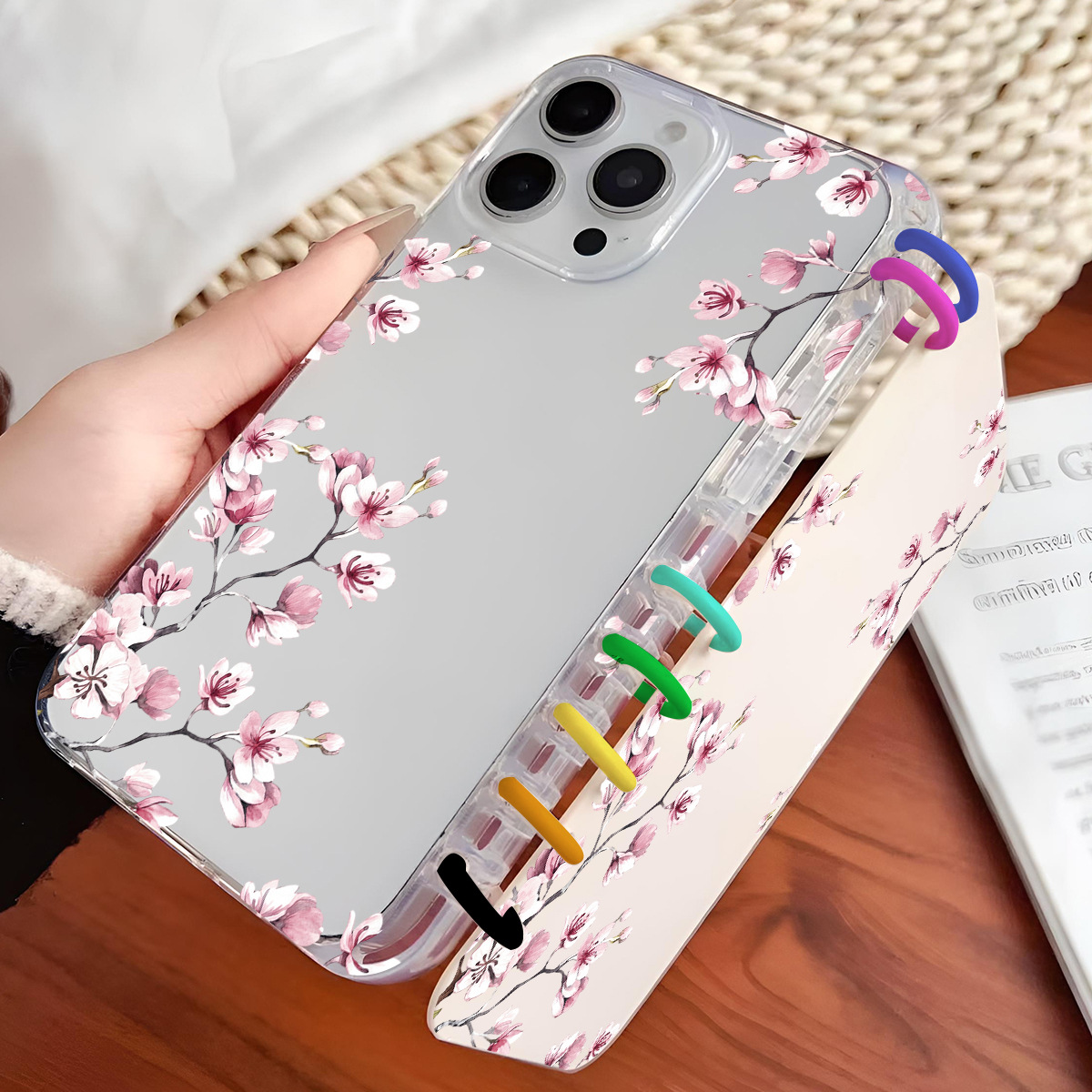 Peach Blossom Youth Notebook Flip Phone Case Protective Cover photo 1