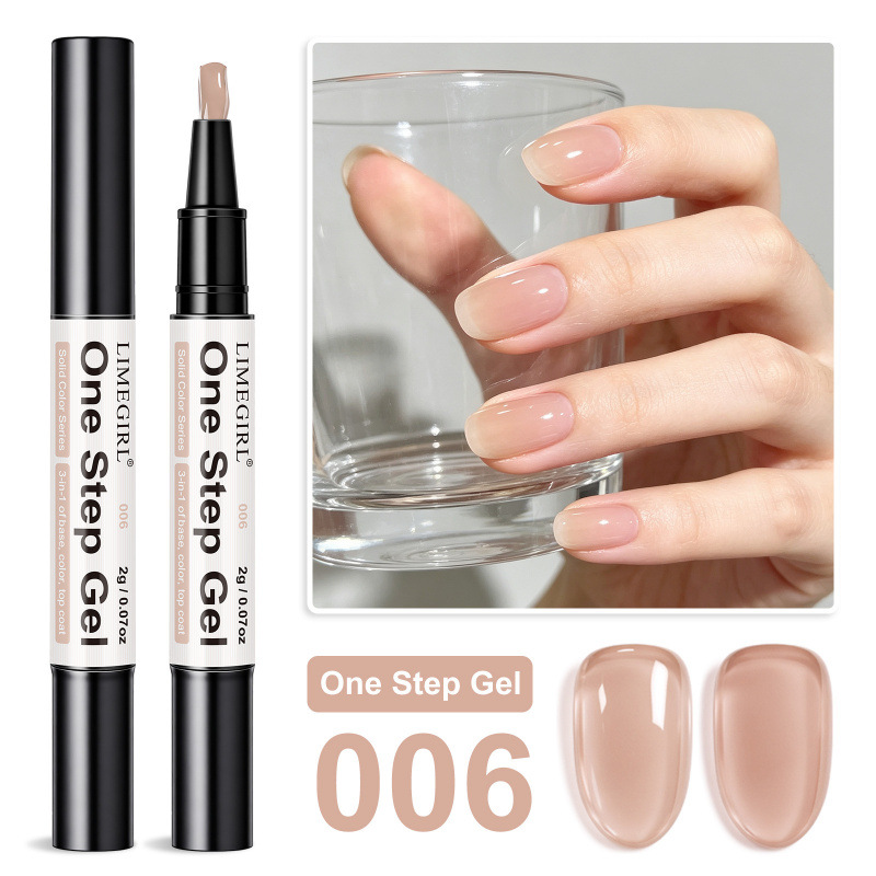 Solid Color One Step Gel Color Functional Base Free Top Coat Nail Polish Gel photo 7