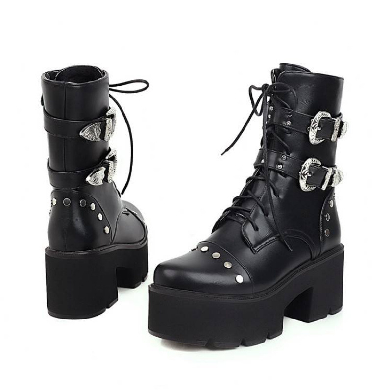 Square Heel With Side Zipper Women's photo 3