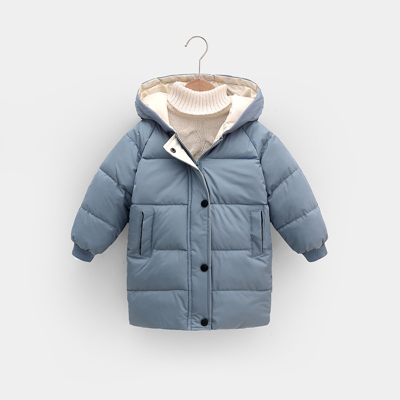 Thick Hooded Long Kids Coat Warm Pure Cotton photo 7