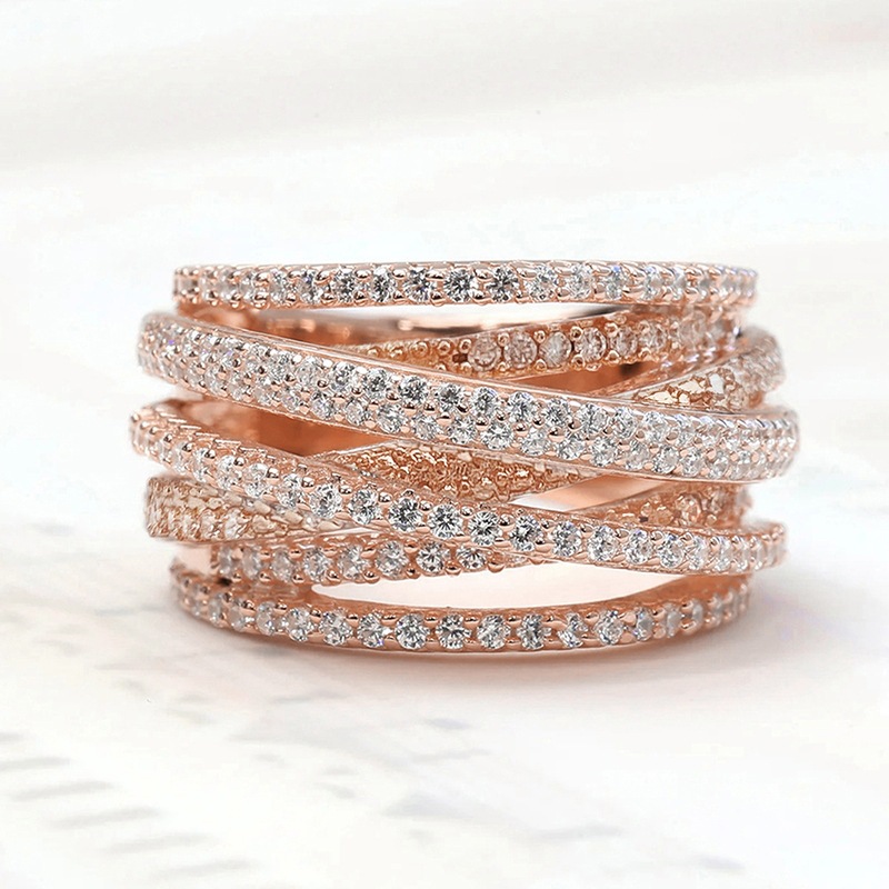 Multi-layer Cross Ring For Women photo 3