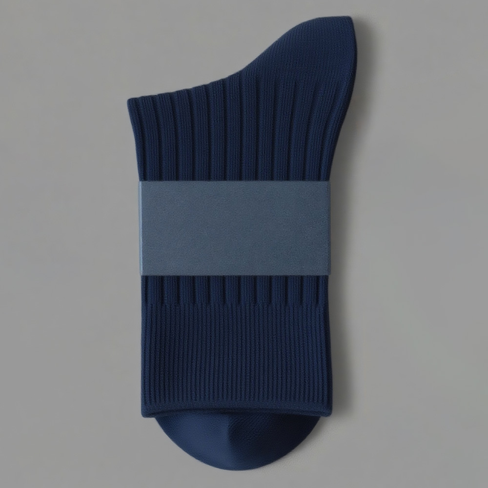 Mens Double-Needle Cotton Business Socks With Sweat-Absorbing And Deodorizing Properties photo 5