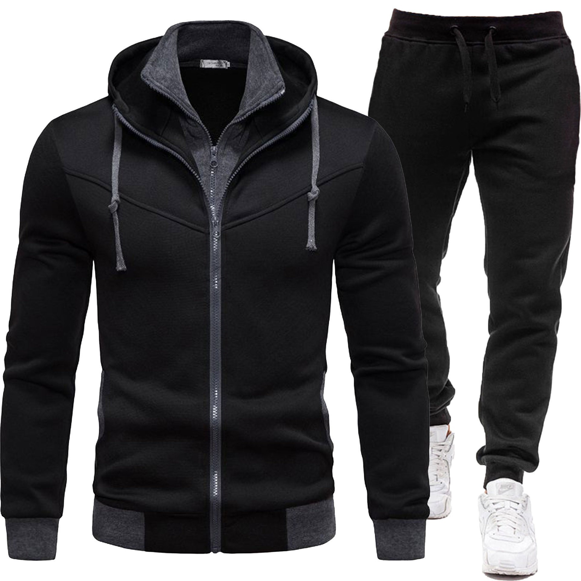Sport-Style Patchwork Jacket And Casual Long-Sleeve Pants photo 7