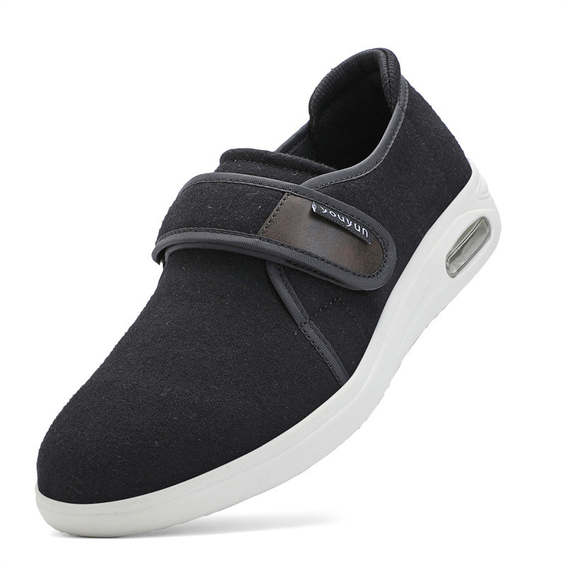 Velcro-closure Mid- To Late-adult Soft-soled Lightweight Non-slip Sneakers photo 5