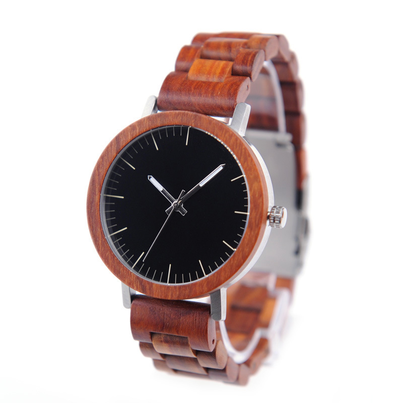 Simple Classic Wooden Analog Quartz Watch photo 2