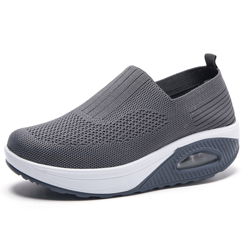 New Women's Leisure Sports Air Cushion Non-slip Flying Woven Women's Shoes photo 8