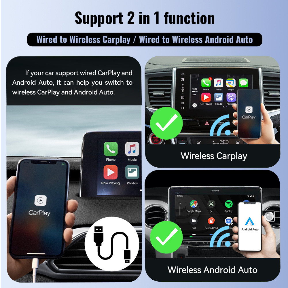 Mini 2-in-1CarplayUSB Interface Wireless Data photo 6