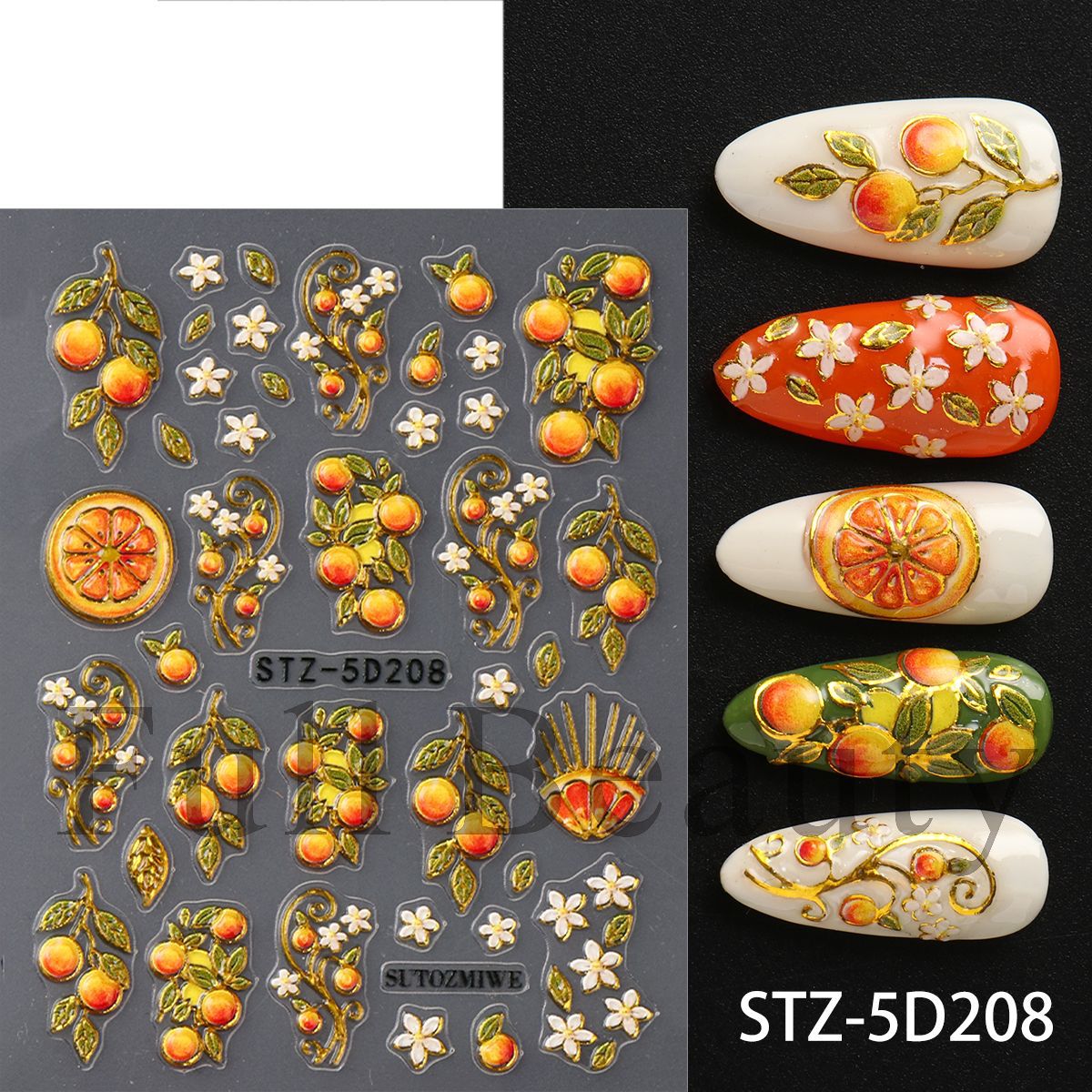 Ins-style Embossed 3D Adhesive Nail Stickers photo 6
