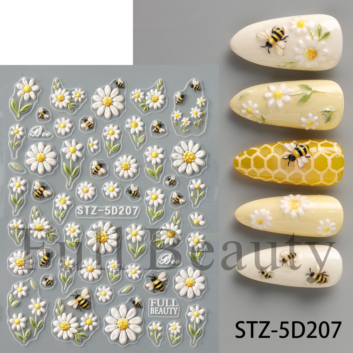 Ins-style Embossed 3D Adhesive Nail Stickers photo 7