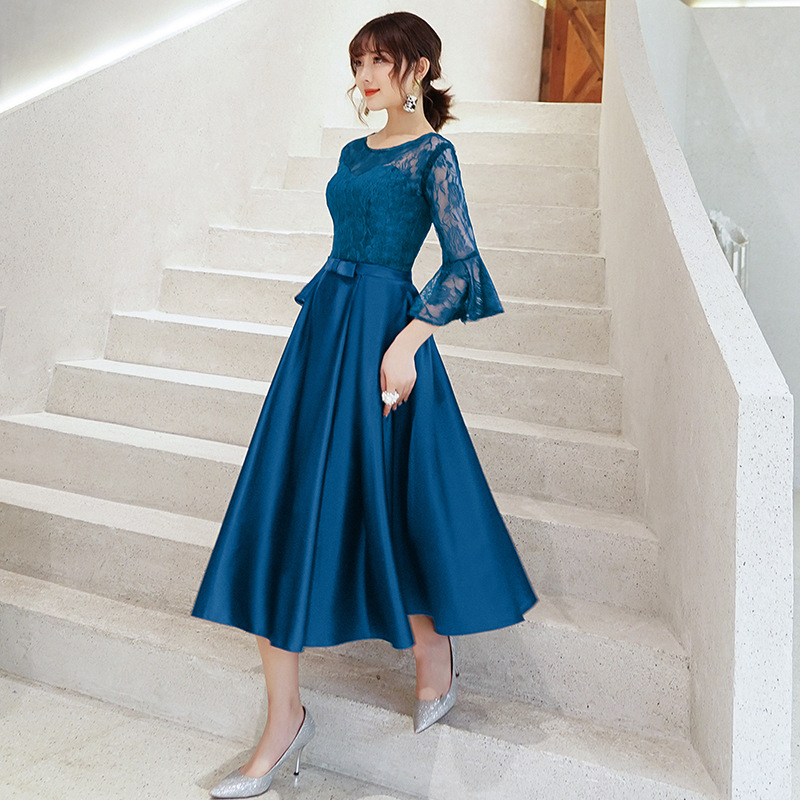 Elegant Midi-length Evening Gown For The Annual Gala photo 7