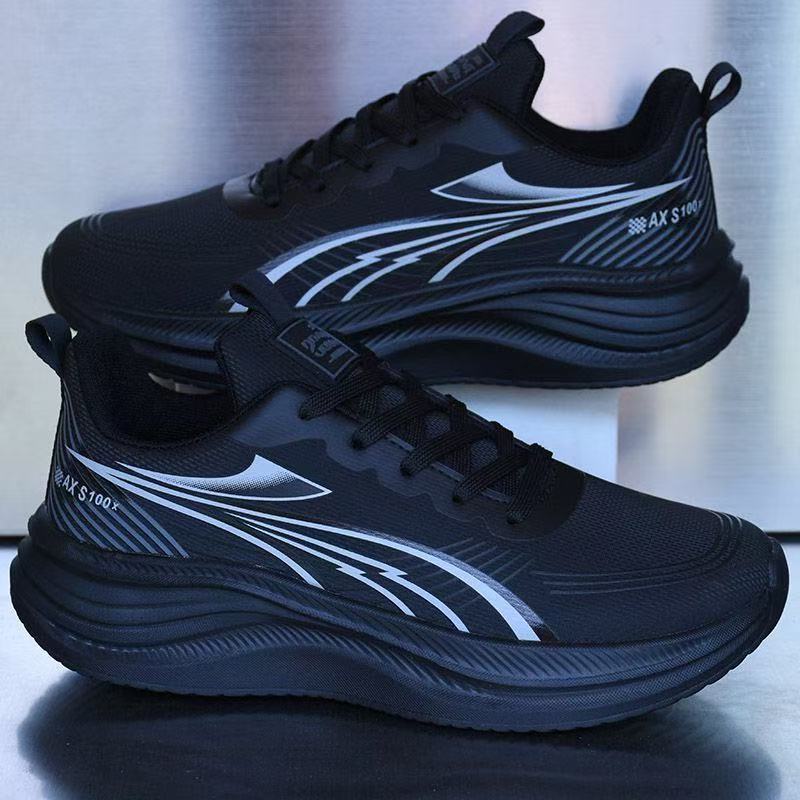 Waterproof Leather Upper Soft Sole Non-slip Lightweight Shock-absorbing Athletic Shoes photo 4