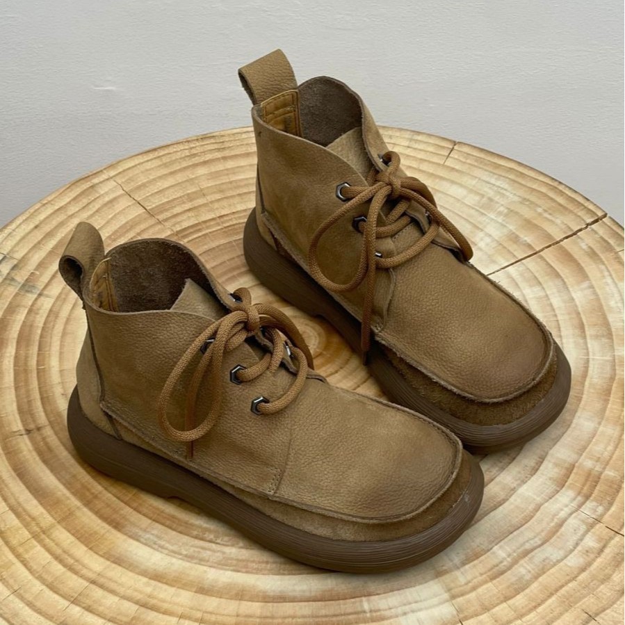 Women's Platform Round Head Ankle Boots photo 4