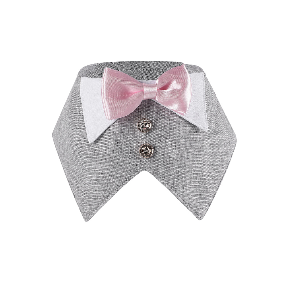 British-style Suit Pet Bib Velcro Pet Triangle Scarf photo 2
