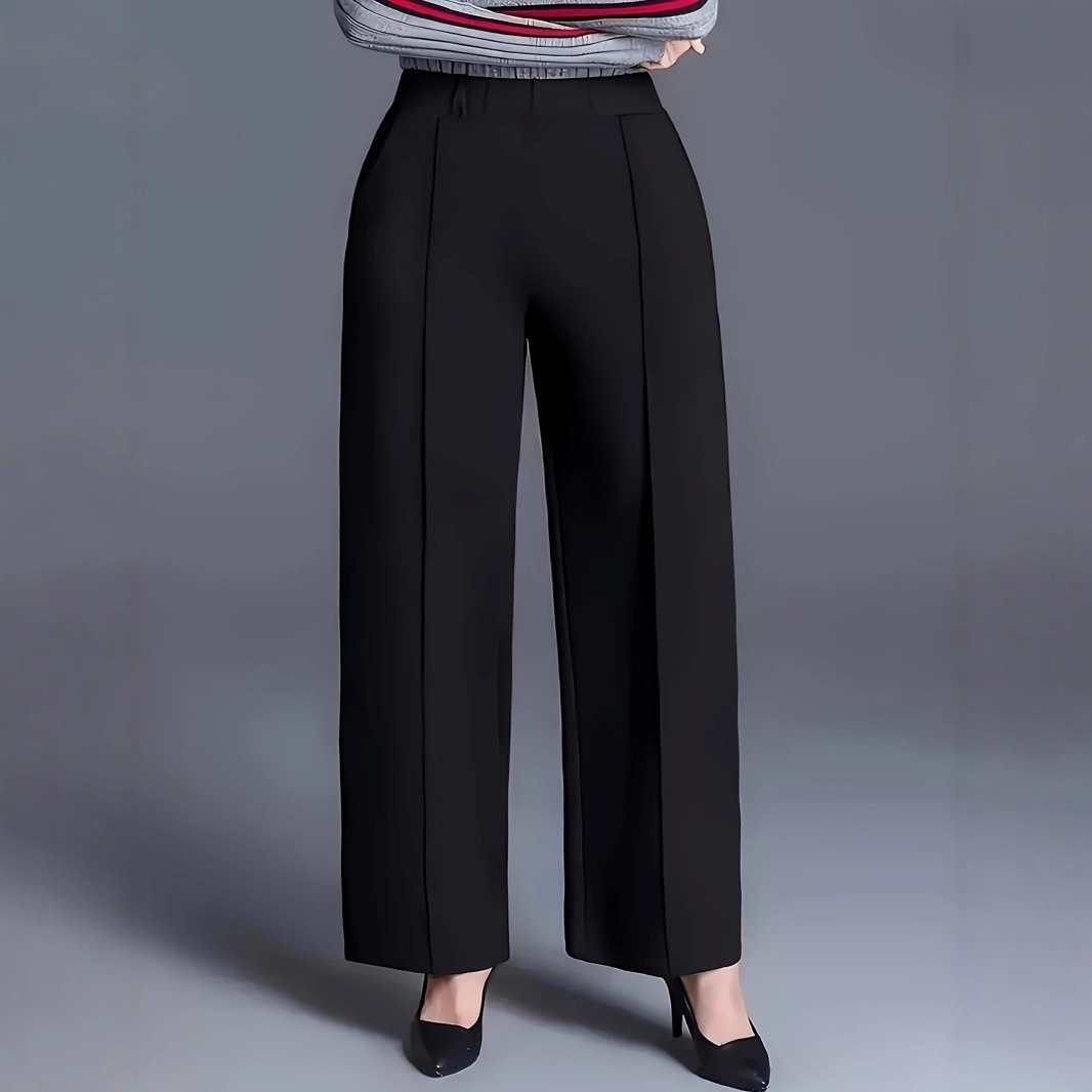 Women's Four-Season Solid-Color Loose-Fit Slimming Casual Trousers photo 1