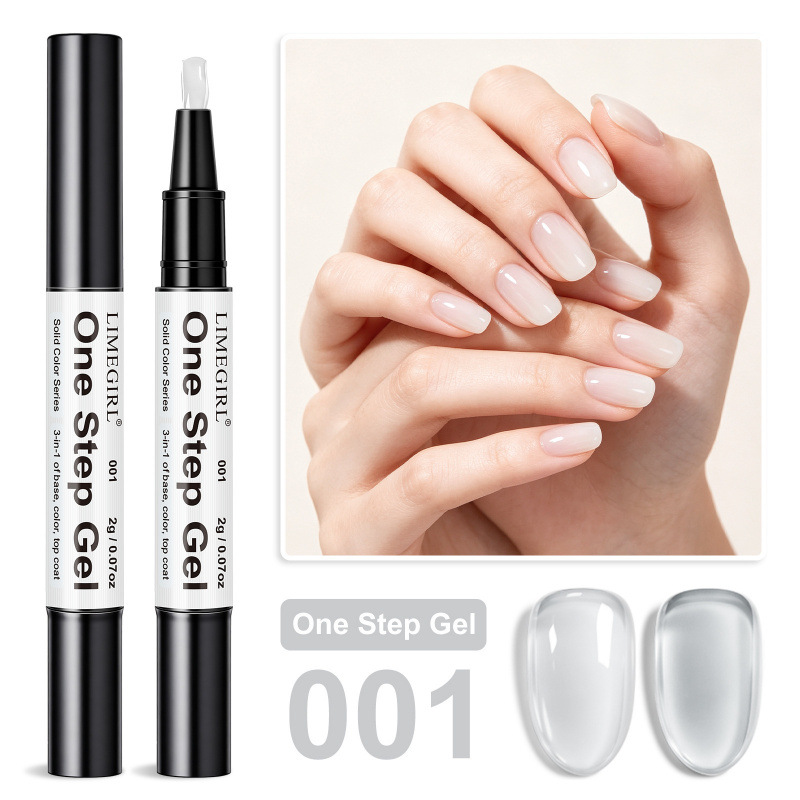 Solid Color One Step Gel Color Functional Base Free Top Coat Nail Polish Gel photo 2