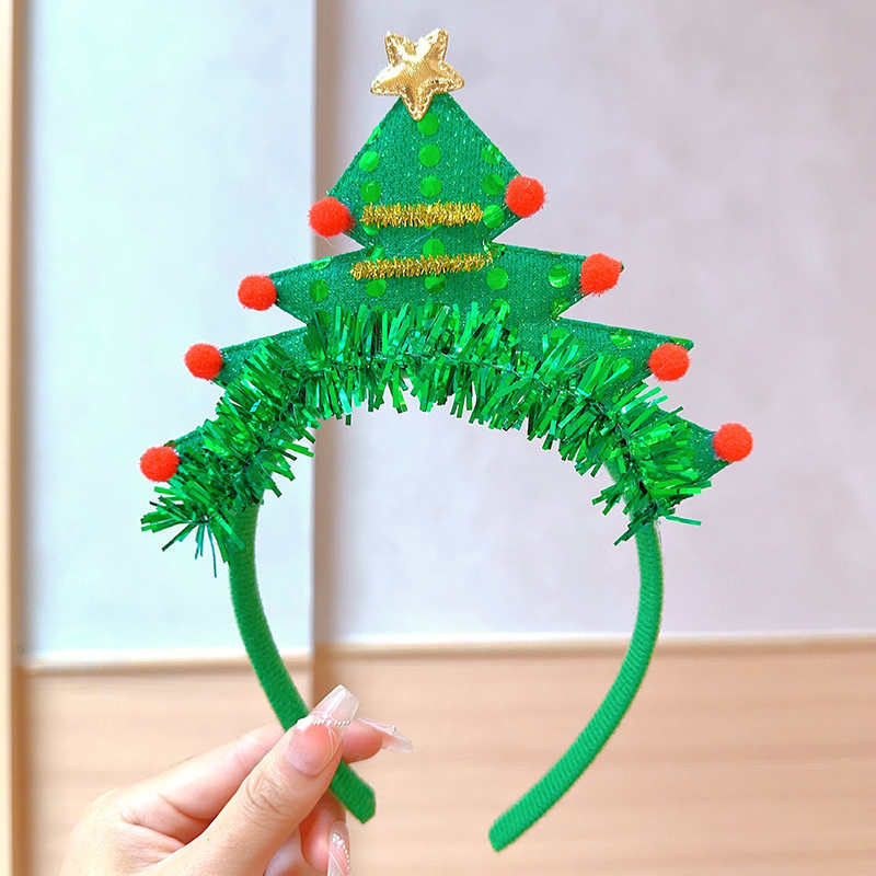 Christmas Tree Headband Women's Cute Bow Hair Accessory photo 5