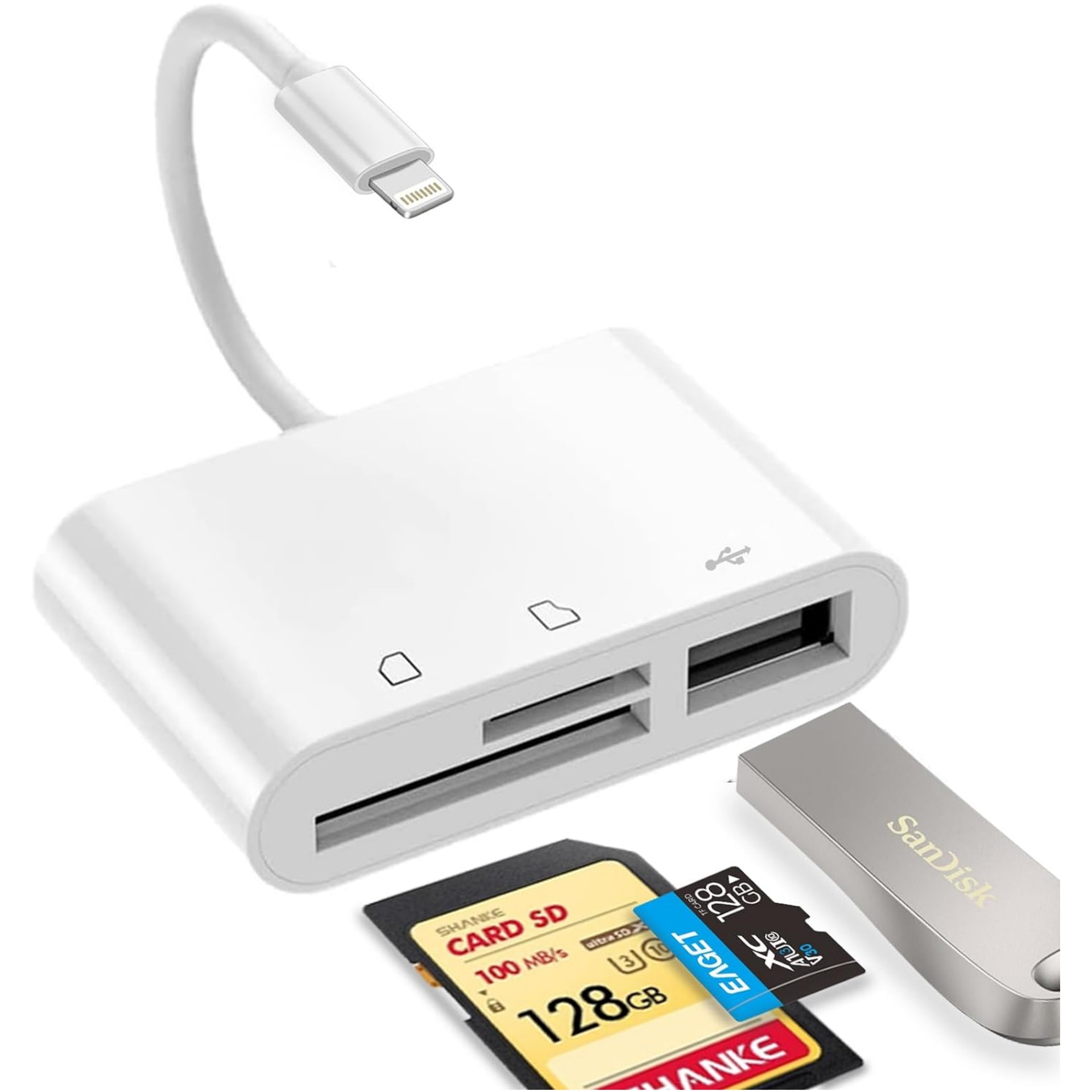 Tablet DCF Card Camera TF Card Reader U Disk 3-in-1 Memory Card Expansion photo 2