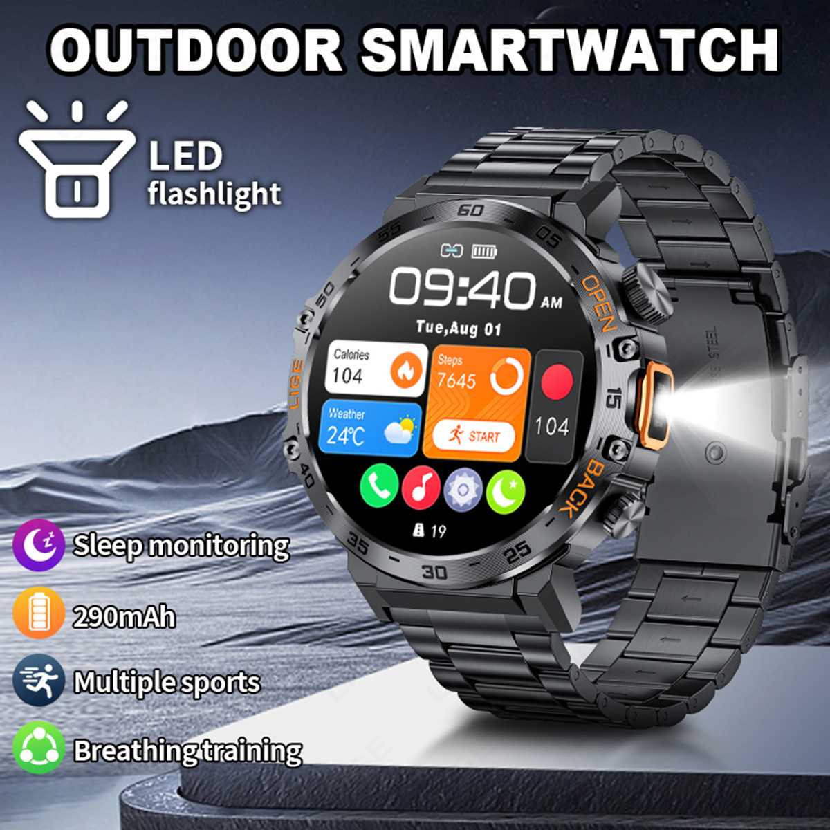 Smartwatch With Heart Rate Blood Pressure Bluetooth Calling And Customization photo 1