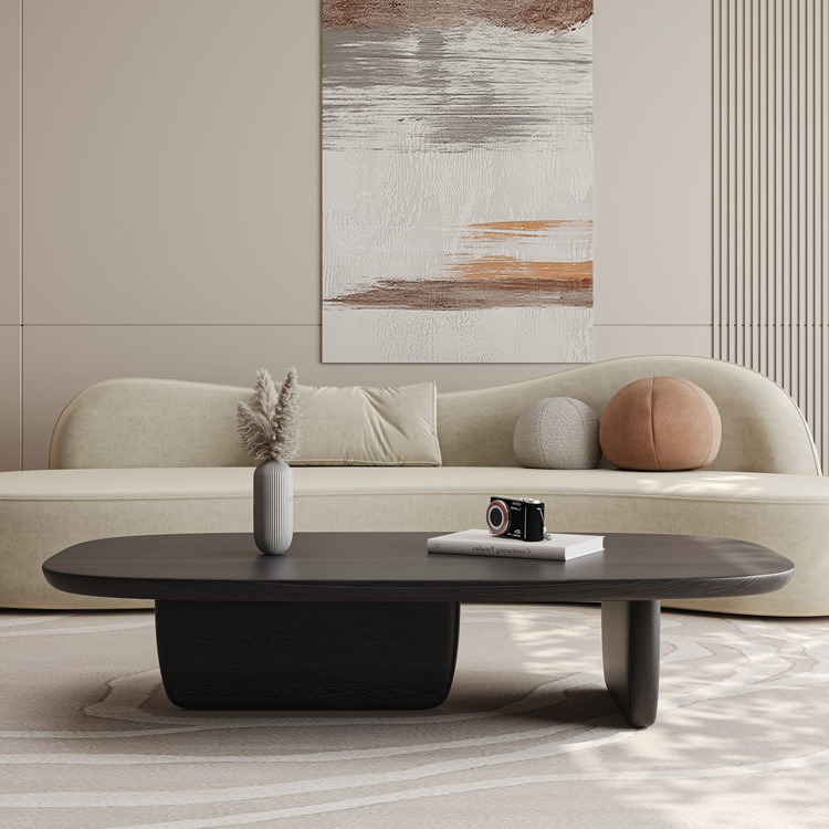 Wabi-sabi-style Solid Wood Coffee Table Vintage Japanese Tea Table photo 4