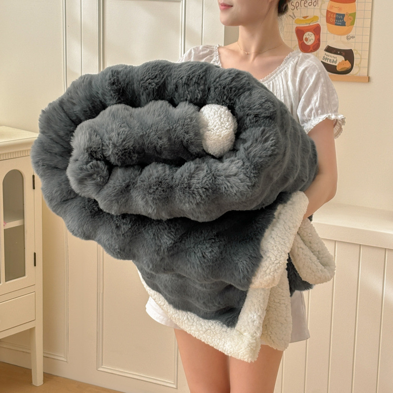 Bubble Double-layer Blanket Thickened For Warmth photo 7