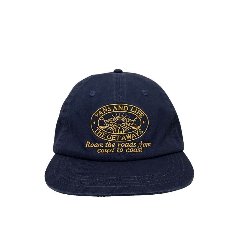 Korean Niche Letter Embroidery Simple Solid-color Vintage Street-style Baseball Cap photo 3