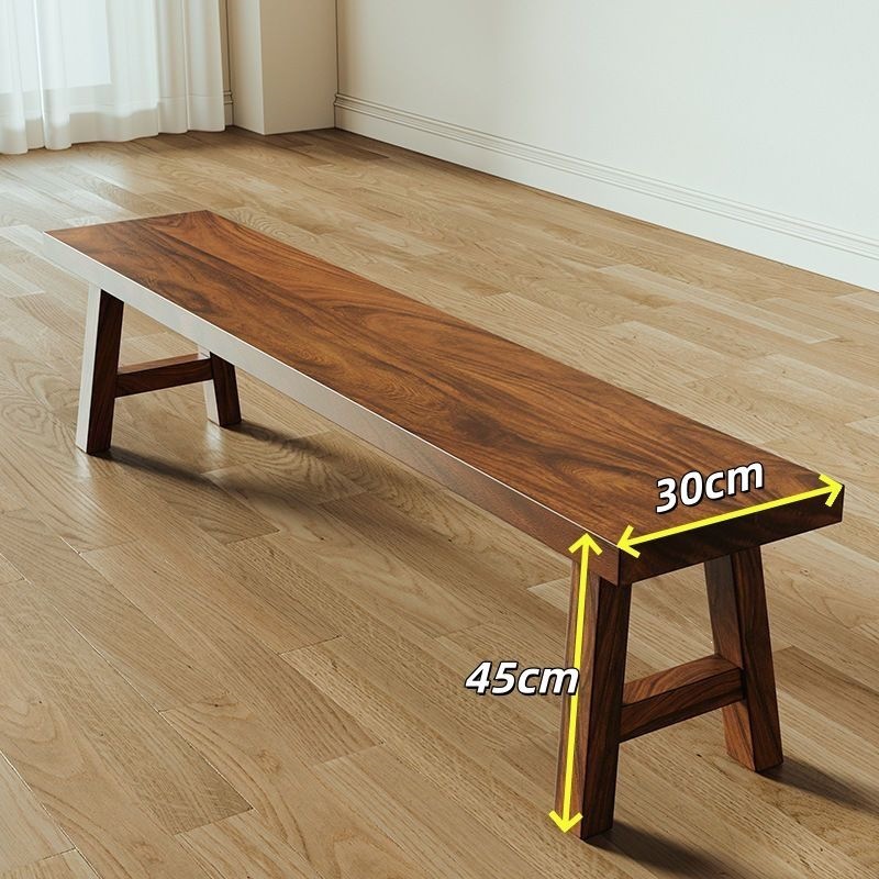 Nordic-style Chinese Solid Wood Bench Minimalist Design photo 8