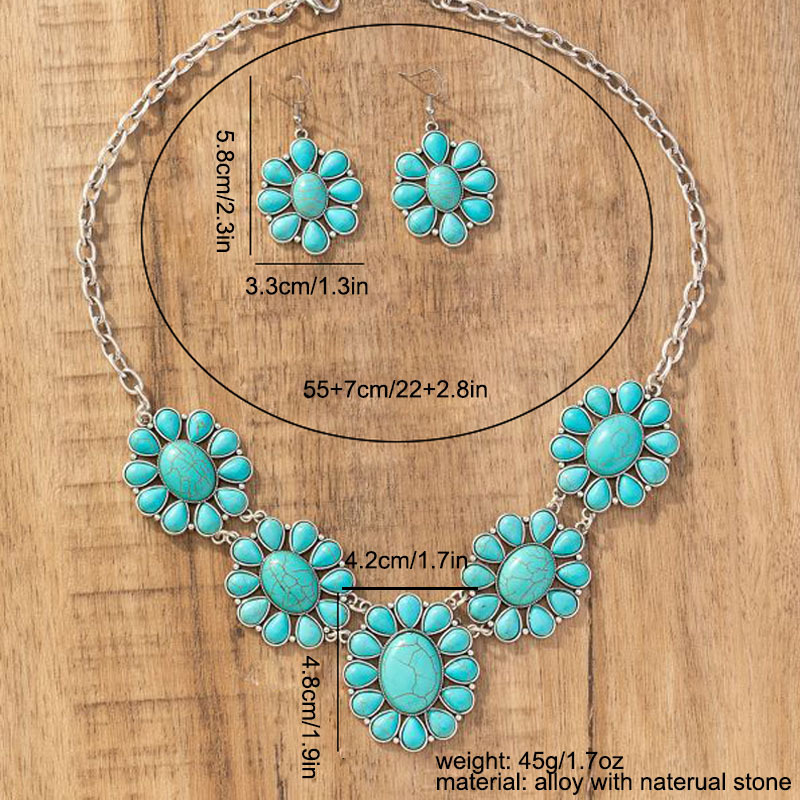 New Vintage Earrings Necklace Exquisite Fashion Necklace Bohemian Party Accessories photo 4