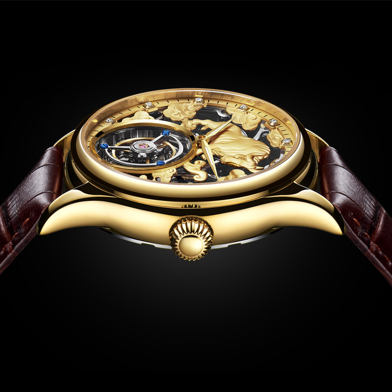 Double-sided Gemstone Glass Mechanical Watch photo 7